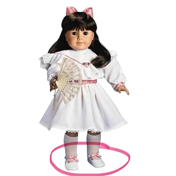 American Girl Pleasant Company SHOES Samantha Doll Pinafore Tea Party Dress Shoe - Picture 3 of 9